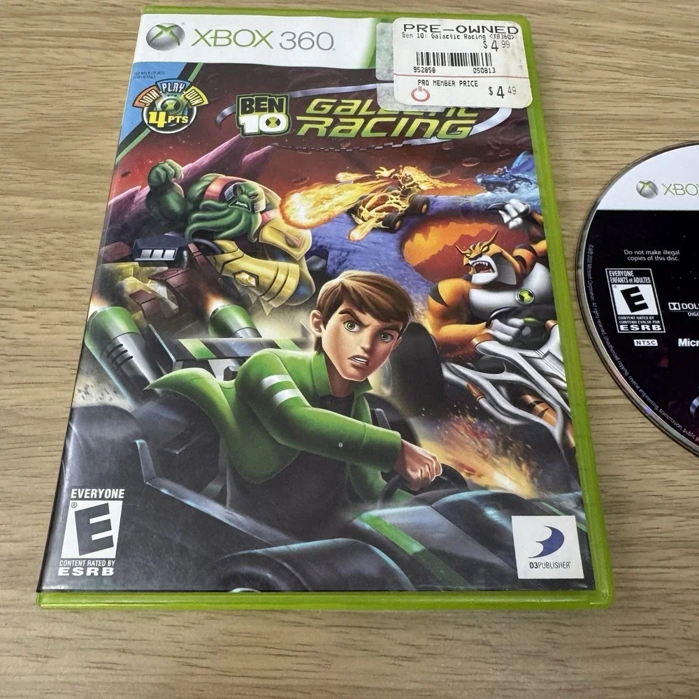 Ben 10: Galactic‎ Racing Xbox 360 Video Game Microsoft Tested Working No Manual